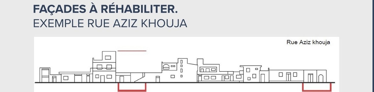 Façades à réhabiliter — Rue Aziz Khouja