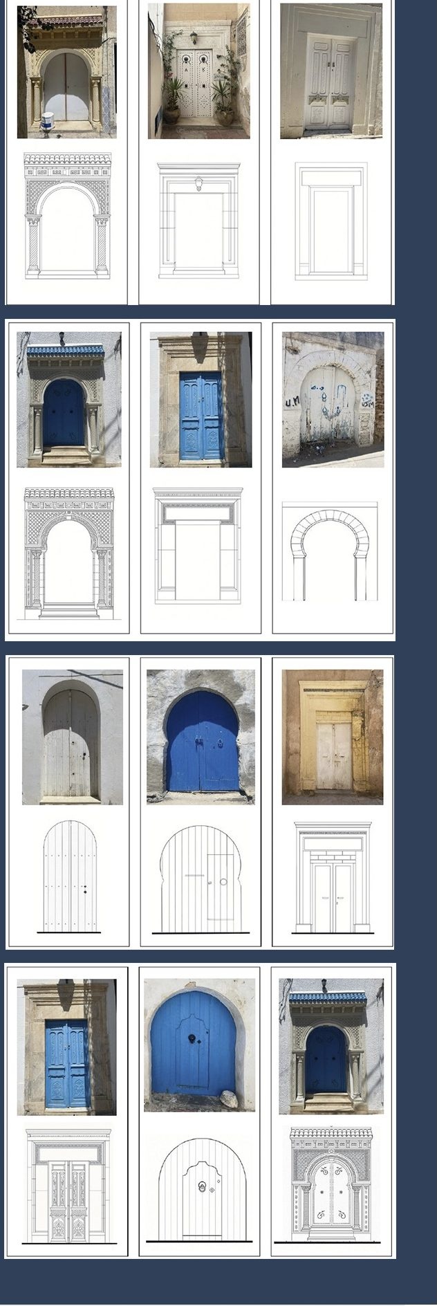 Inventaire architectural — portes traditionnelles