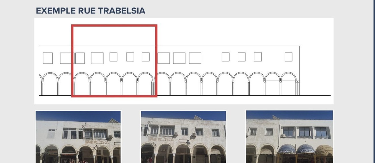 Relevé de façade — Rue Trabelsia