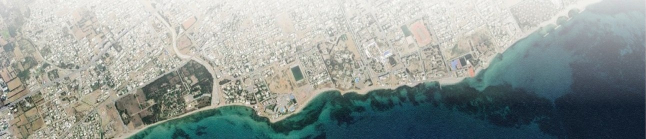 Vue aérienne du littoral de Nabeul