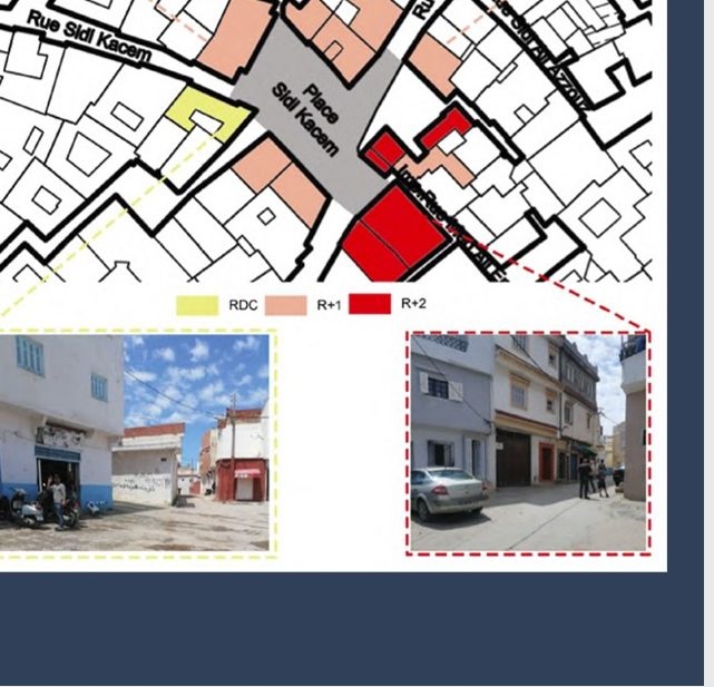 Place Sidi Kacem — plan des hauteurs et photos