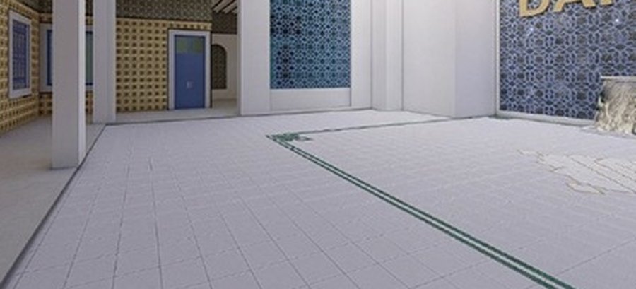 Vue 3D de la cour intérieure — entrée